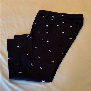 Talbots Women’s Blue Pants with White Whale Pattern